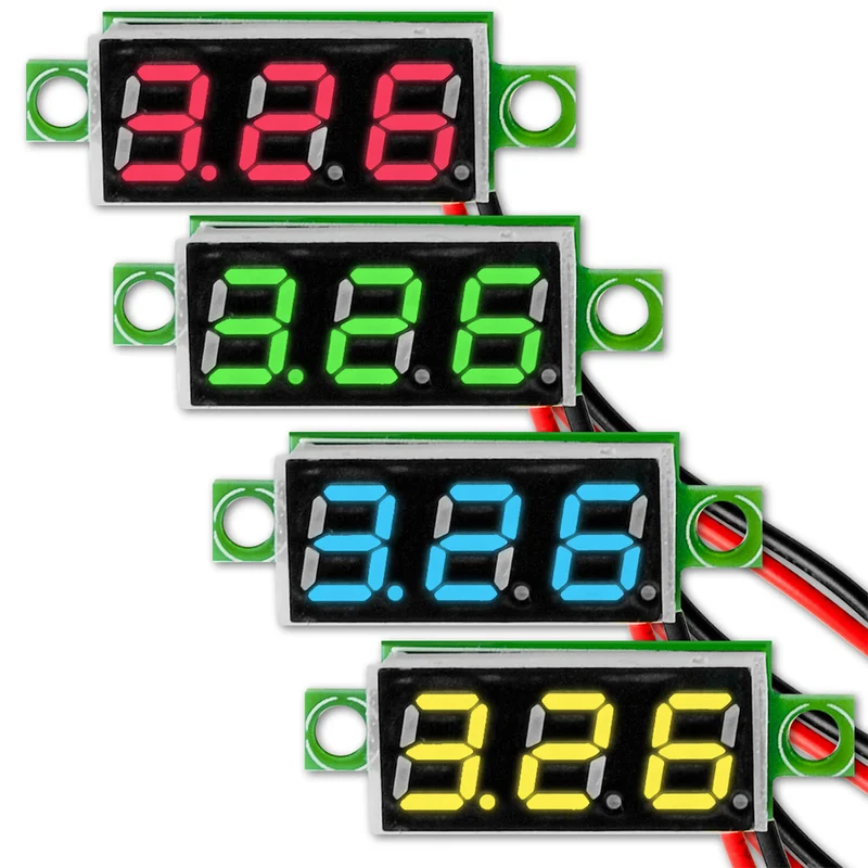 0.28 inch mini digital voltmeter voltage measure with 7 -segment display 2.5V - 30V compatible with Arduino