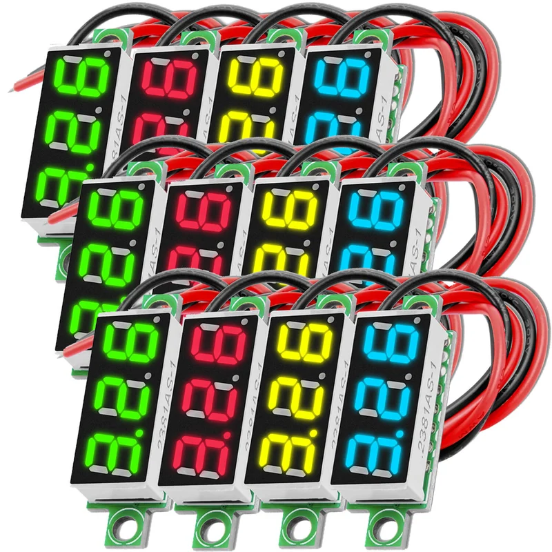0.28 inch mini digital voltmeter voltage measure with 7 -segment display 2.5V - 30V compatible with Arduino