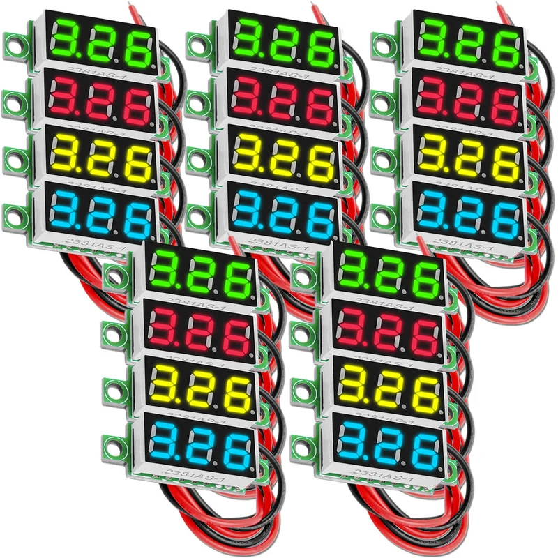 0.28 inch mini digital voltmeter voltage measure with 7 -segment display 2.5V - 30V compatible with Arduino