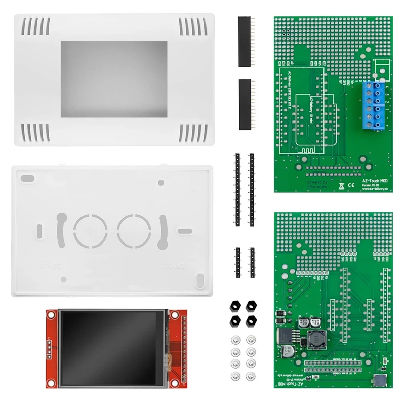 AZ-Touch Mod wall housing set with 2.8 inch touchscreen for ESP8266 and ESP32