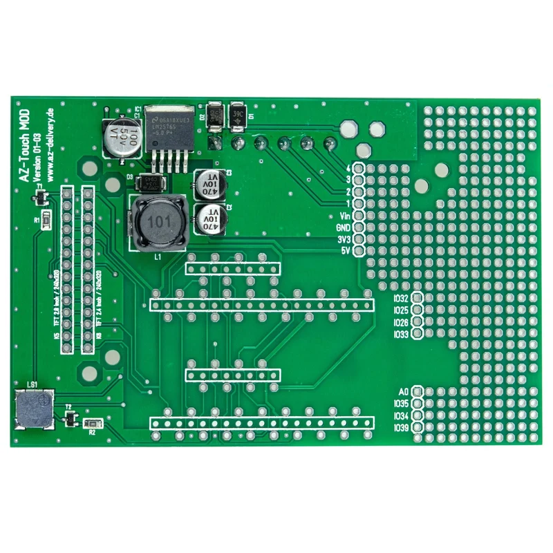 AZ-Touch Mod wall housing set with 2.8 inch touchscreen for ESP8266 and ESP32