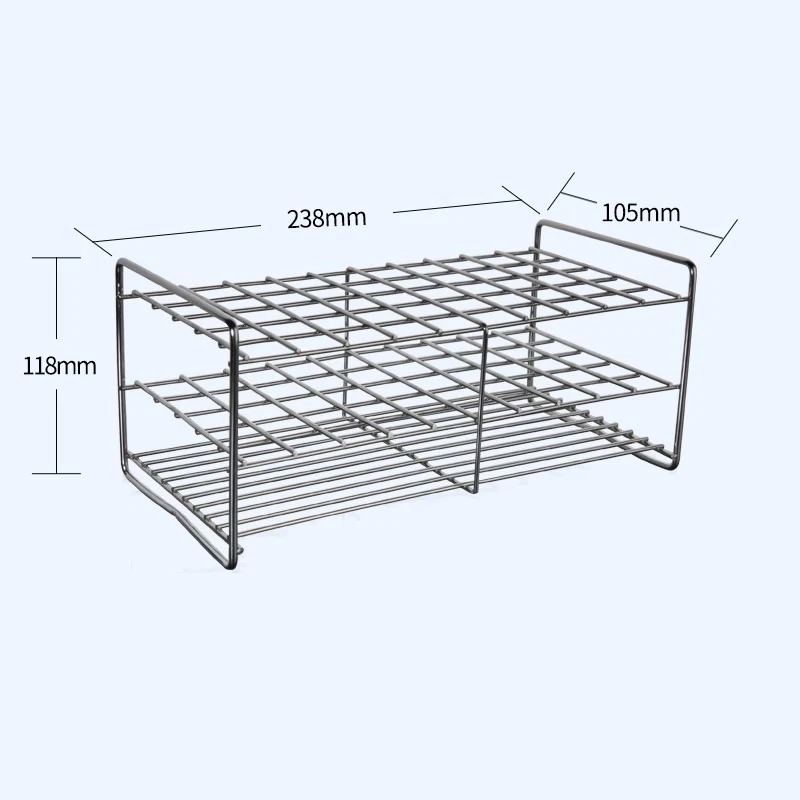 Supporto per provette da 50 slot, acciaio inossidabile
