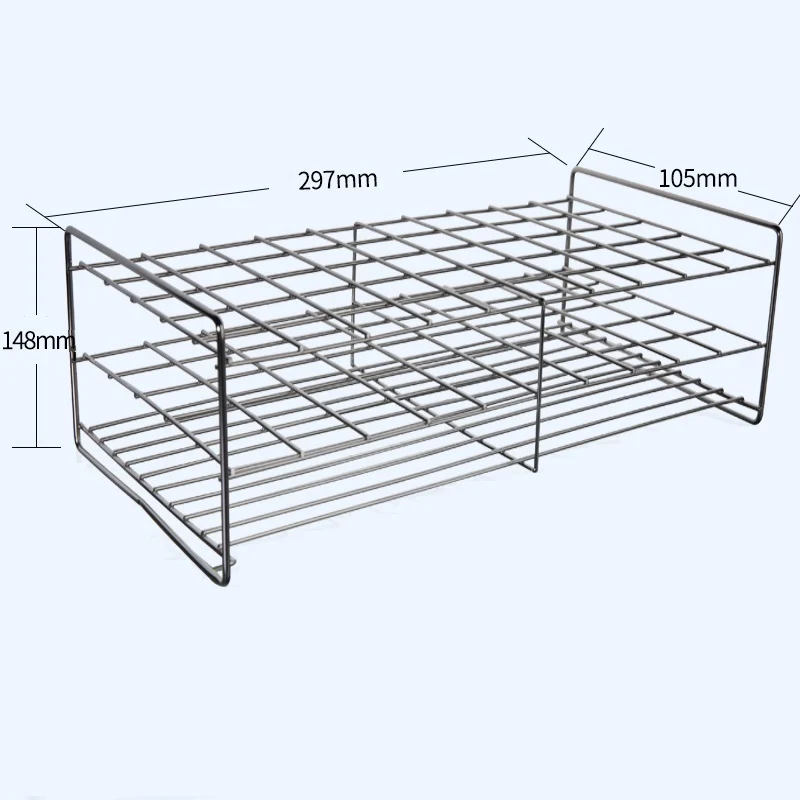 Supporto per provette da 50 slot, acciaio inossidabile