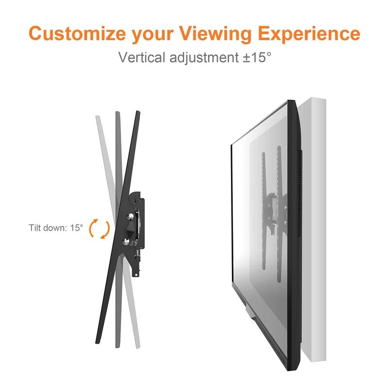 GRIFEMA GB1004-2 Supporto TV Parete Inclinabile, Ultra Sottile Staffa TV per Molti Televisori da 26-65 Pollici a LED, LCD, OLED, Plasma e Curvi, Fino a 50 kg, Max VESA 400 x 400 mm, nero