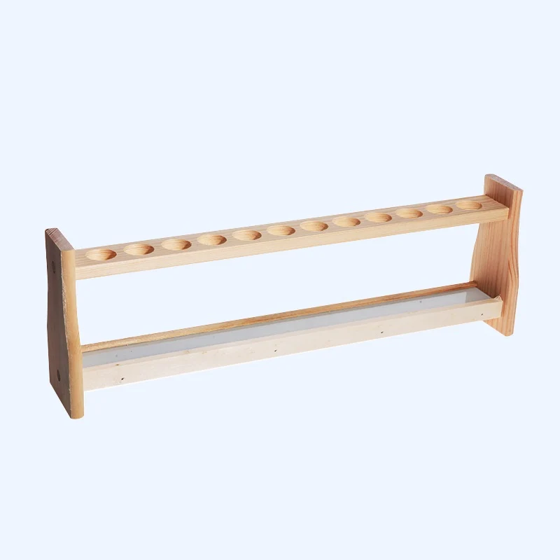 Supporto in legno per tubi colorimetrici, slot da 6 a 12