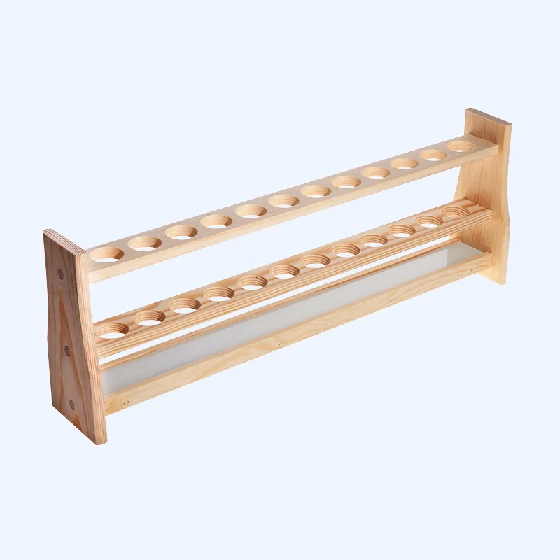 Supporto in legno per tubi colorimetrici, slot da 6 a 12