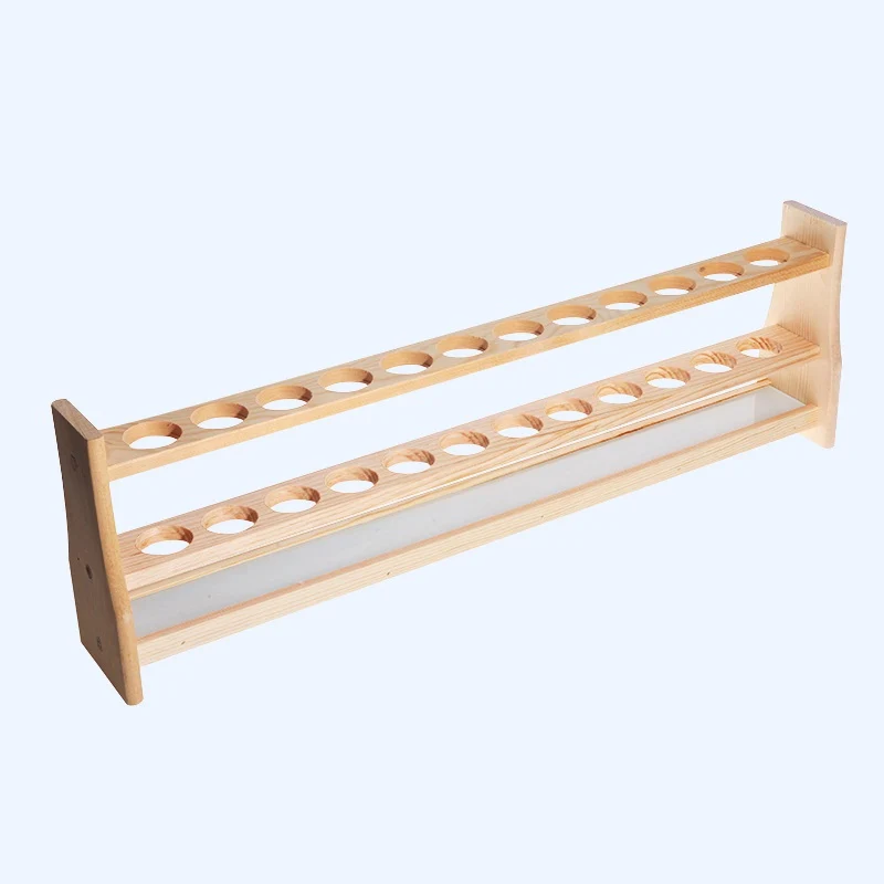 Supporto in legno per tubi colorimetrici, slot da 6 a 12