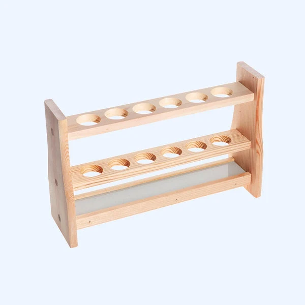 Supporto in legno per tubi colorimetrici, slot da 6 a 12