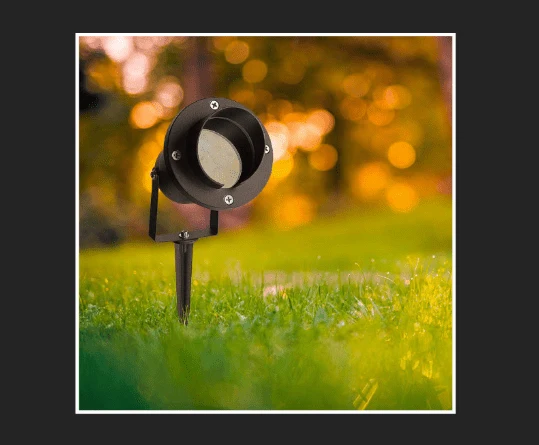 Portafaretto da giardino con portalampada per lampadine GU10 - Picchetto da interramento alluminio nero