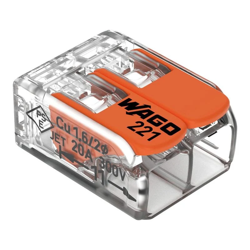 WAGO 221-412 - Morsetto di giunzione COMPACT per tutti i tipi di conduttore max. 4 mm - 2 conduttori