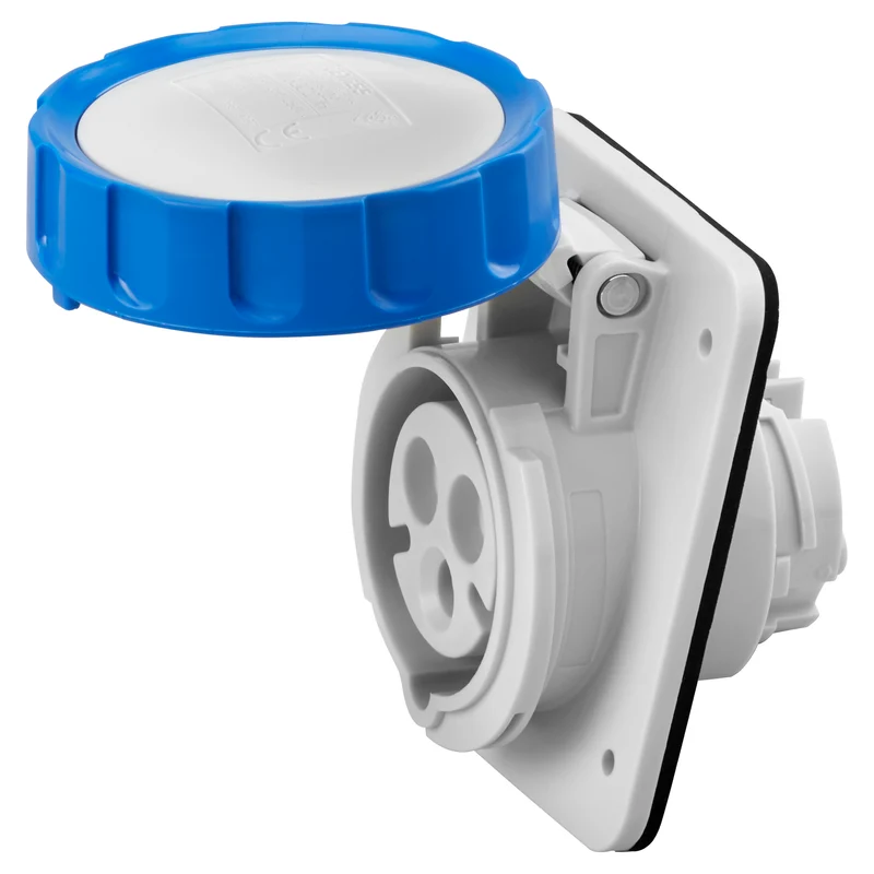 GEWISS GW62227H - Presa Fissa Inclinata 10° HP IP67 2P+T 16A 230V 6H