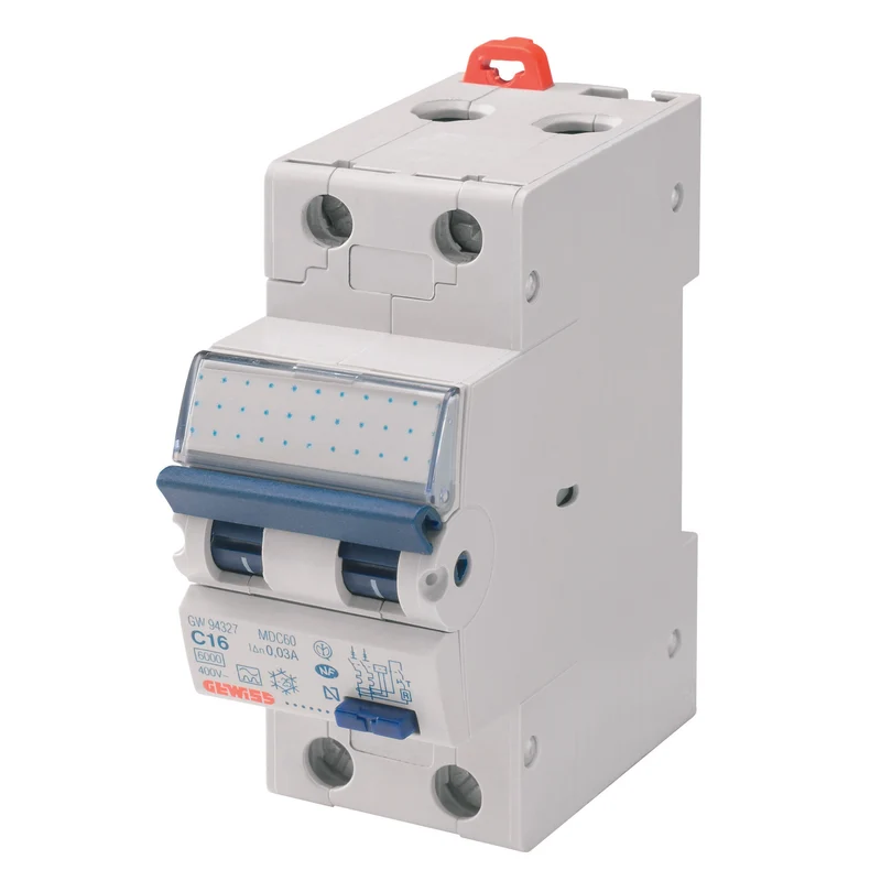 GEWISS GW94026 - Interruttore Magnetotermico Differenziale 2P Tipo AC C10 30mA 4500A