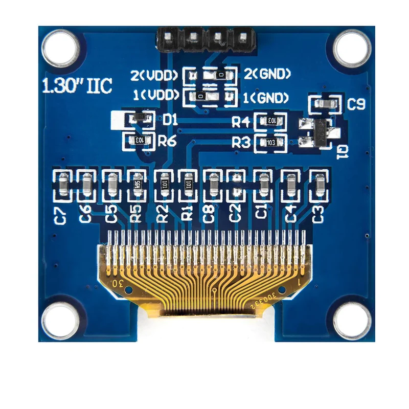 1.3 inch OLED I2C 128 x 64 Pixel Display compatible with Arduino and Raspberry Pi
