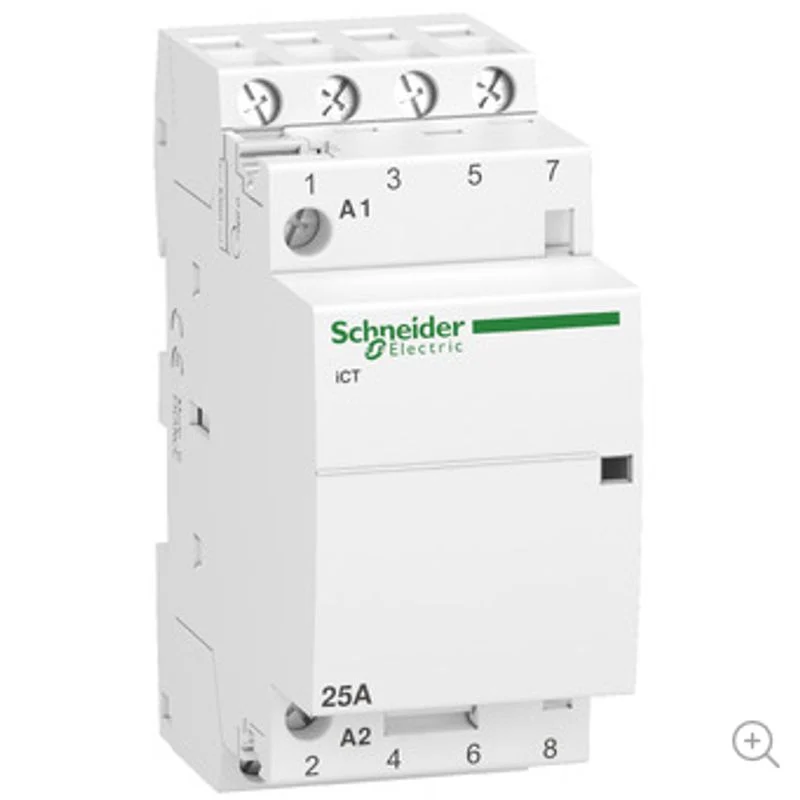 SCHNEIDER A9C20834 - Contattore Schneider Acti9 iCT 25A 4NA Bobina 230V AC 2 Mod.