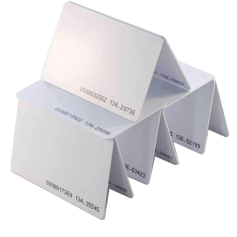 RFID Card Keycard 125KHz white, consecutively numbered