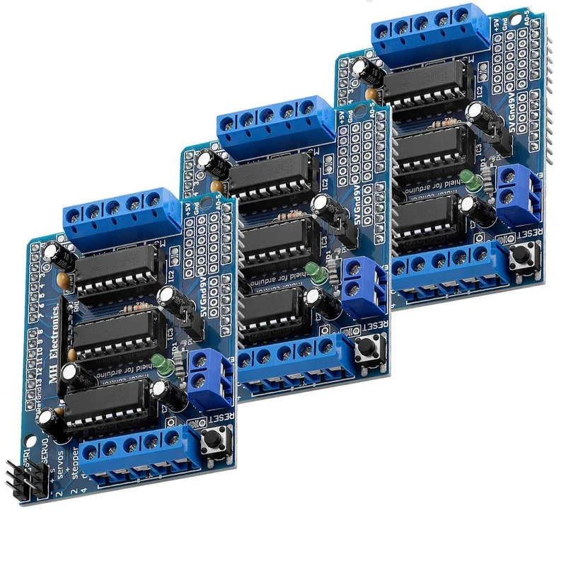 4-channel L293D Motor driver Shield Step Motor Driver for Mega 2560 and UN R3, Diecimila, Duemilanove Compatible with Arduino