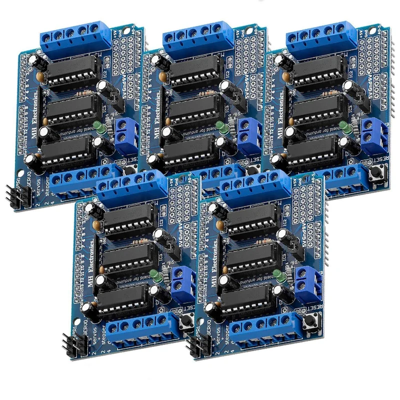 4-channel L293D Motor driver Shield Step Motor Driver for Mega 2560 and UN R3, Diecimila, Duemilanove Compatible with Arduino