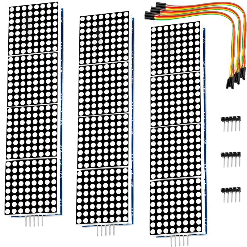 MAX7219 8x32 4 in 1 Dot Matrix LED Display Module Compatible with Arduino and Raspberry Pi