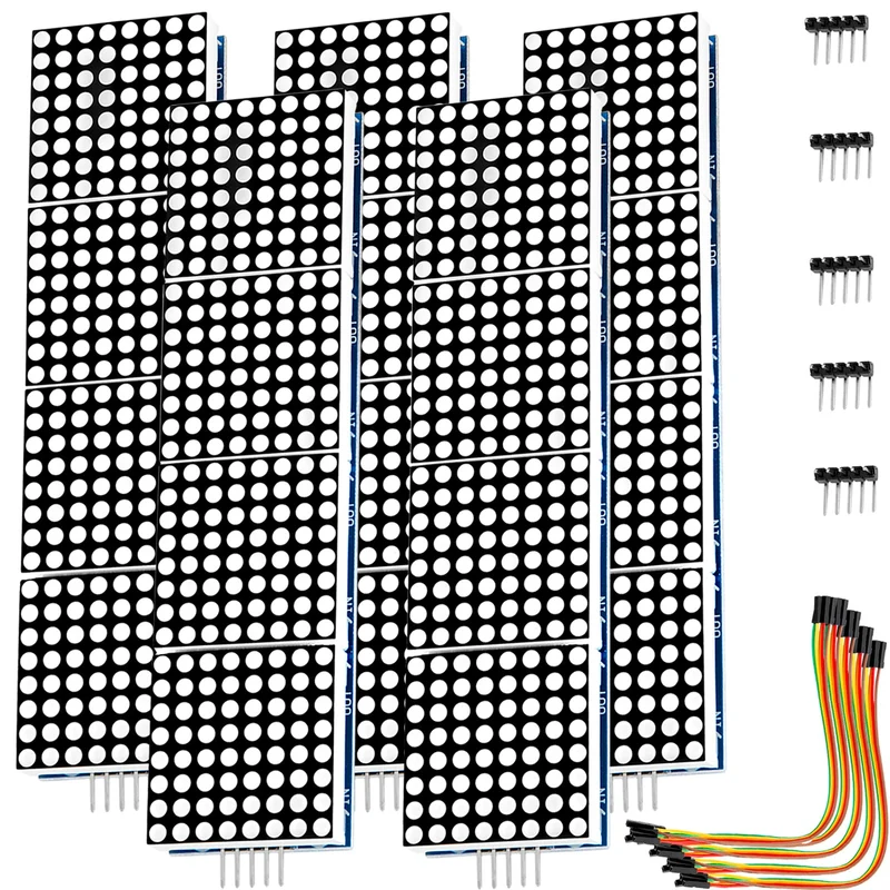MAX7219 8x32 4 in 1 Dot Matrix LED Display Module Compatible with Arduino and Raspberry Pi