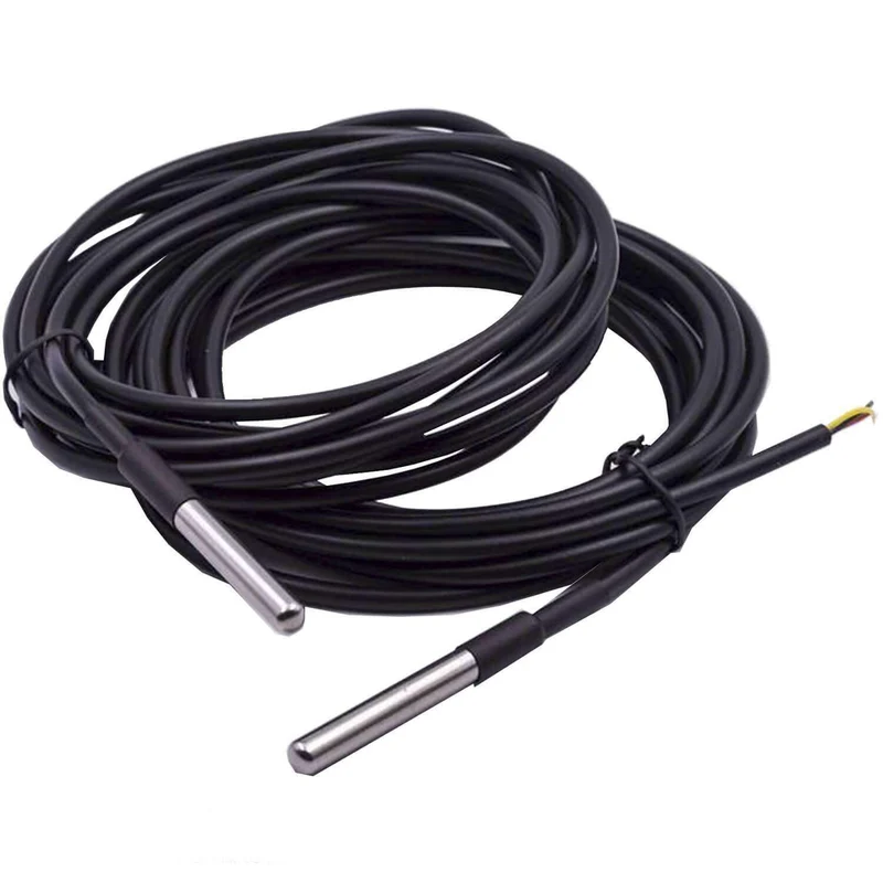 3M cable DS18B20 digital stainless steel waterproof temperature sensor for Arduino and Raspberry Pi