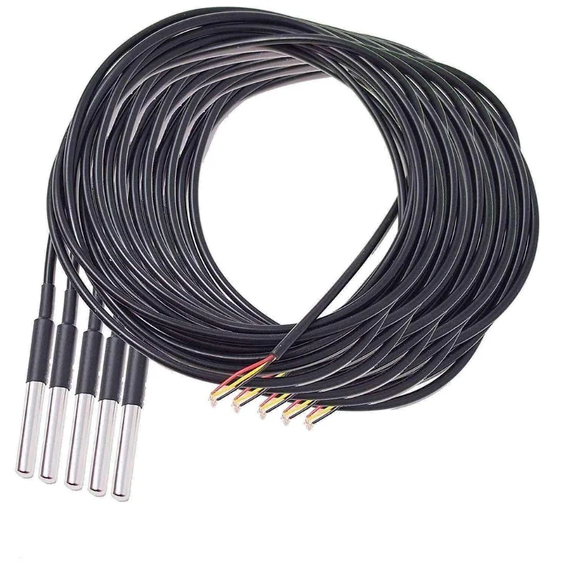 3M cable DS18B20 digital stainless steel waterproof temperature sensor for Arduino and Raspberry Pi