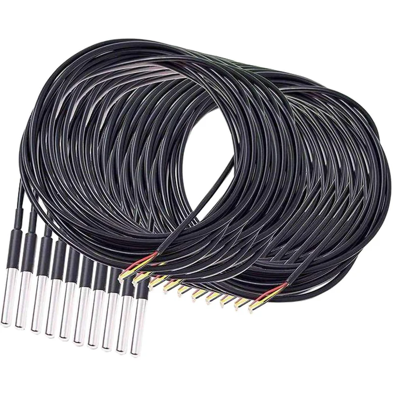 3M cable DS18B20 digital stainless steel waterproof temperature sensor for Arduino and Raspberry Pi