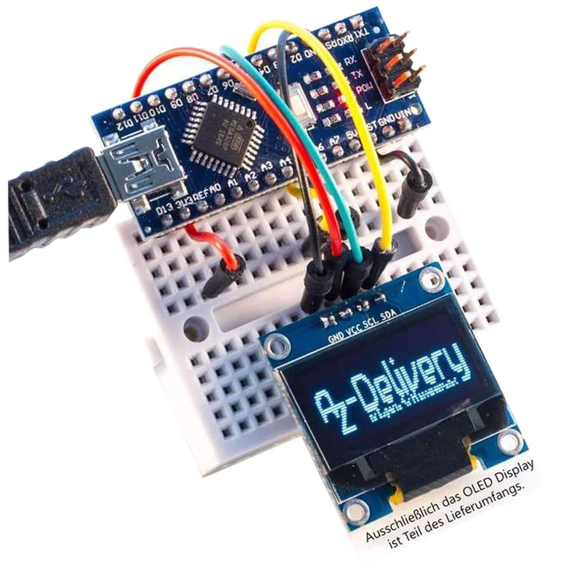 0.96 inch OLED SSD1306 display I2C 128 x 64 pixels compatible with Arduino and Raspberry Pi