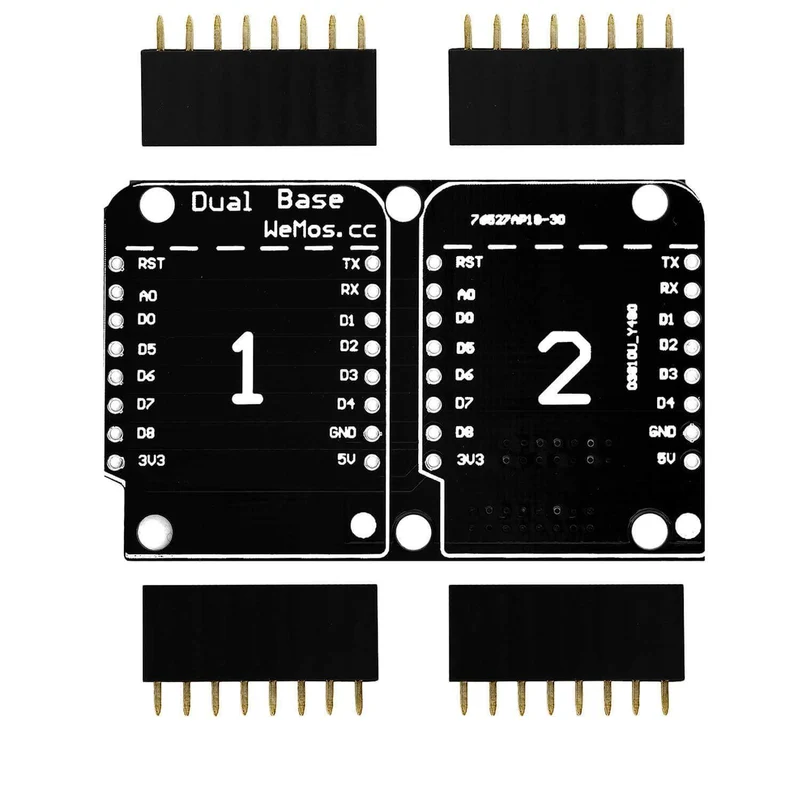 Dual Base Shield PCB Board for D1 Mini Nodemcu ESP8266