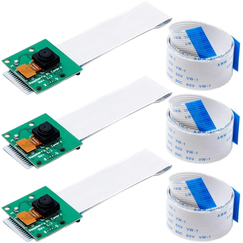 AZDelivery Camera with 15cm flex cable and 100cm flex cable for Raspberry Pi including e-book!