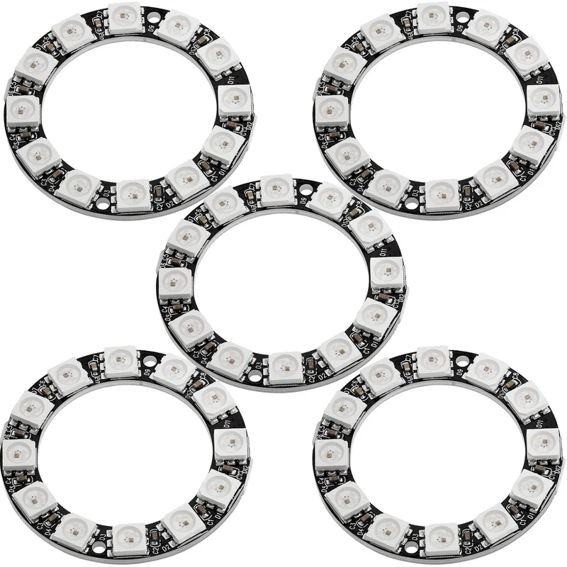 LED Ring 5V RGB WS2812B 12-Bit 37mm