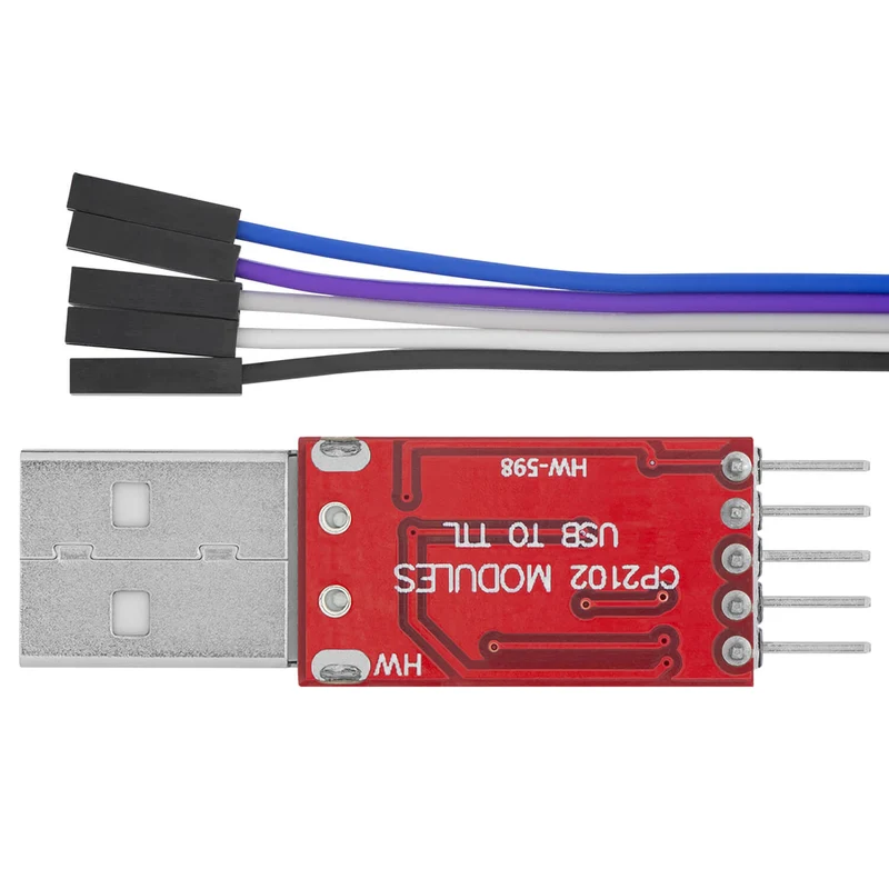 CP2102 USB to TTL Converter HW-598 for 3.3V and 5V with jumper cable