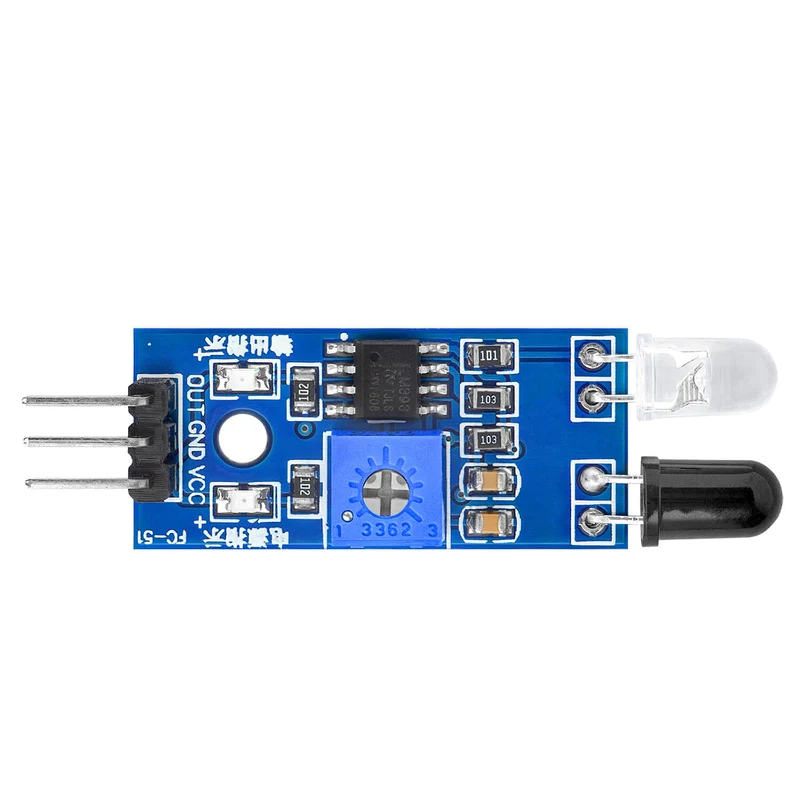 IR infrared module for obstacle detection distance sensor and Raspberry Pi