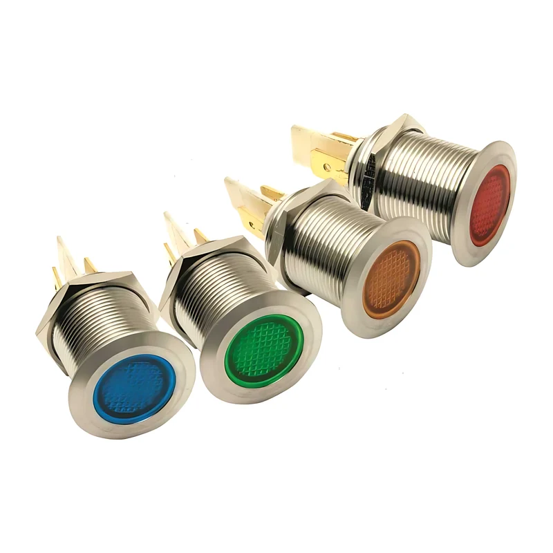 Spie LED Stagne in Acciaio Inox 24V - Ø 19mm