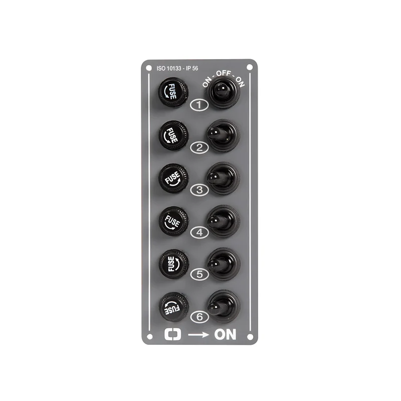 Pannello Elettrico Verticale 6 Interruttori – Alluminio IP56