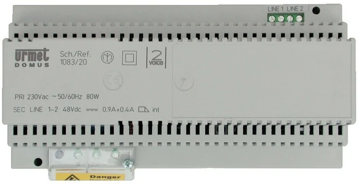 URMET 1083/20A - Alimentatore 2 Voice 110V-230V