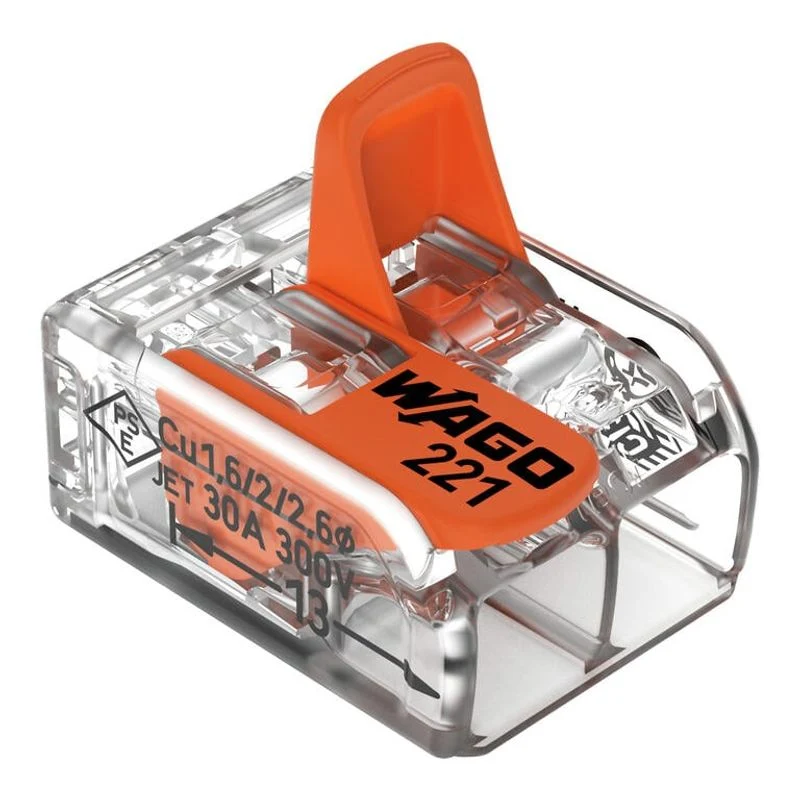 WAGO 221-612 - Morsetto di giunzione COMPACT per tutti i tipi di conduttore max. 6 mm - 2 conduttori