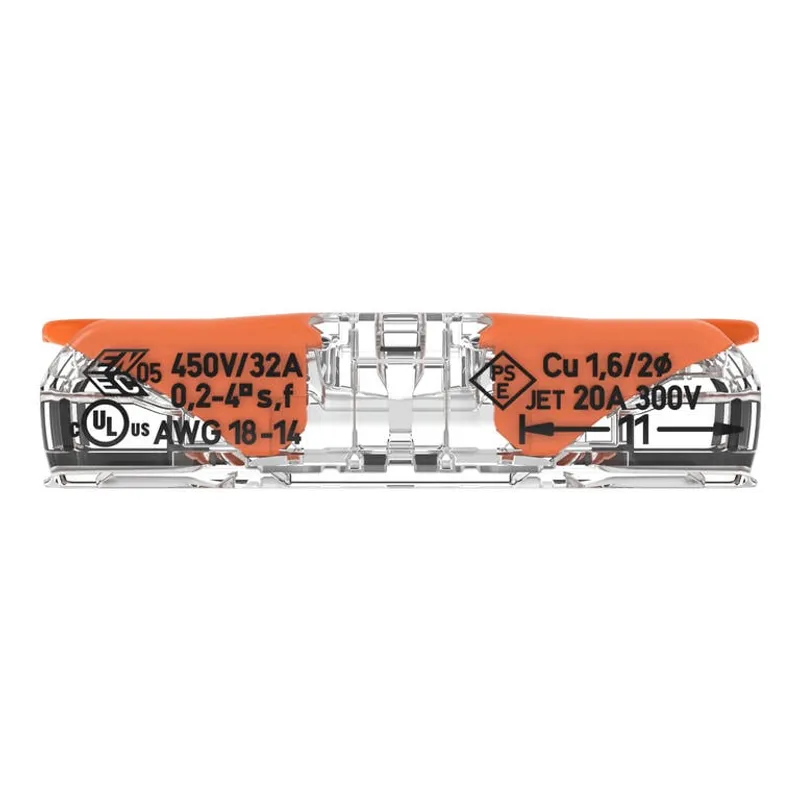 WAGO 221-2411 - Morsetto di giunzione COMPACT per tutti i tipi di conduttore max. 4 mm - 2 conduttori