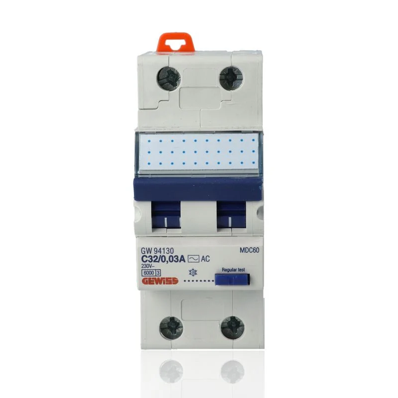 GEWISS GW94130 - Interruttore Magnetotermico Differenziale 2P Tipo AC C32 30mA 6000A