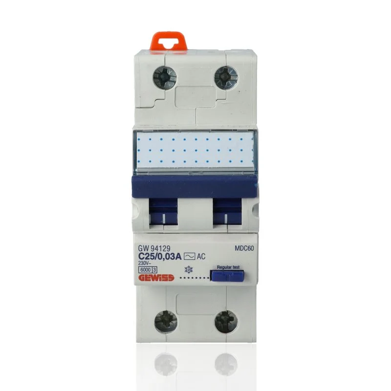 GEWISS GW94129 - Interruttore Magnetotermico Differenziale 2P Tipo AC C25 30mA 6000A