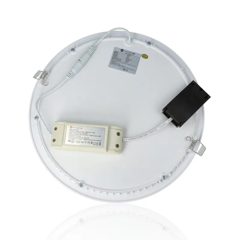 Faretto LED rotondo da incasso ultrasottile diam.300mm, 24W, 220Vac, Luce Calda - Bianco