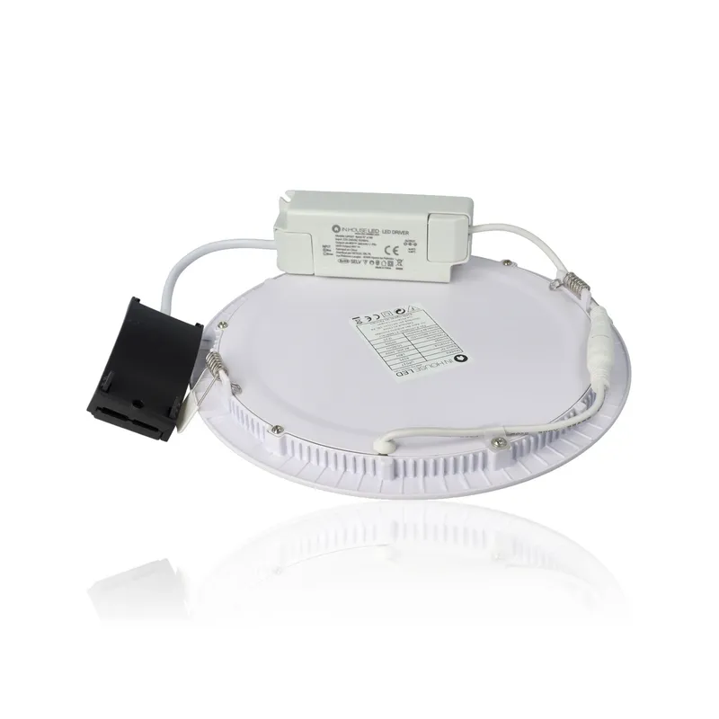 Faretto LED rotondo da incasso ultrasottile diam.225mm, 18W, 220Vac, Luce Calda - Bianco