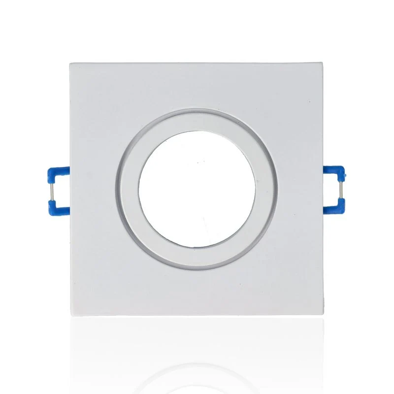 Porta faretto quadrato da incasso mis.91x91mm, diam.60mm, Bianco (senza portalampada)