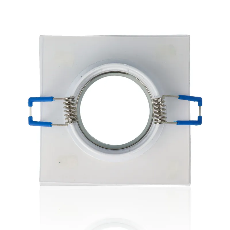Porta faretto quadrato da incasso mis.91x91mm, diam.60mm, Bianco (senza portalampada)