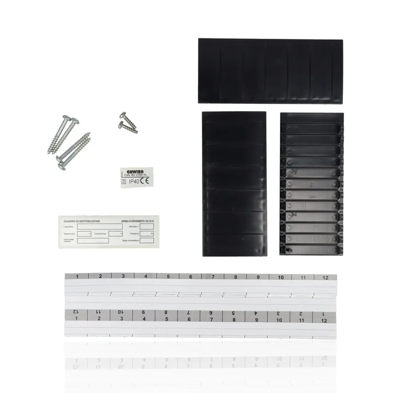 GEWISS GW40239TN - Centralino da arredo da Incasso con Portello - nero toner - 36+3m