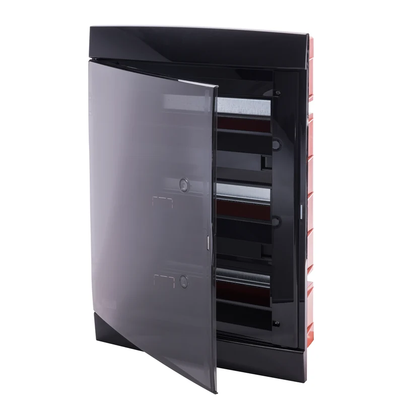 GEWISS GW40239TN - Centralino da arredo da Incasso con Portello - nero toner - 36+3m