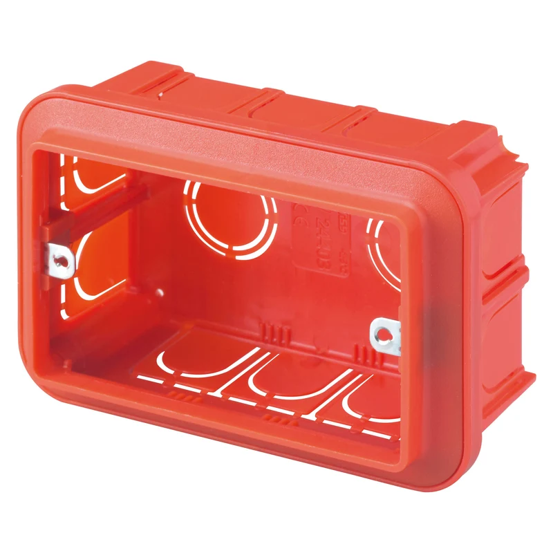 GEWISS GW24403 - Scatola ad alta capienza per serie civili modulari - big box - halogen free - 3 moduli - 119x80x50