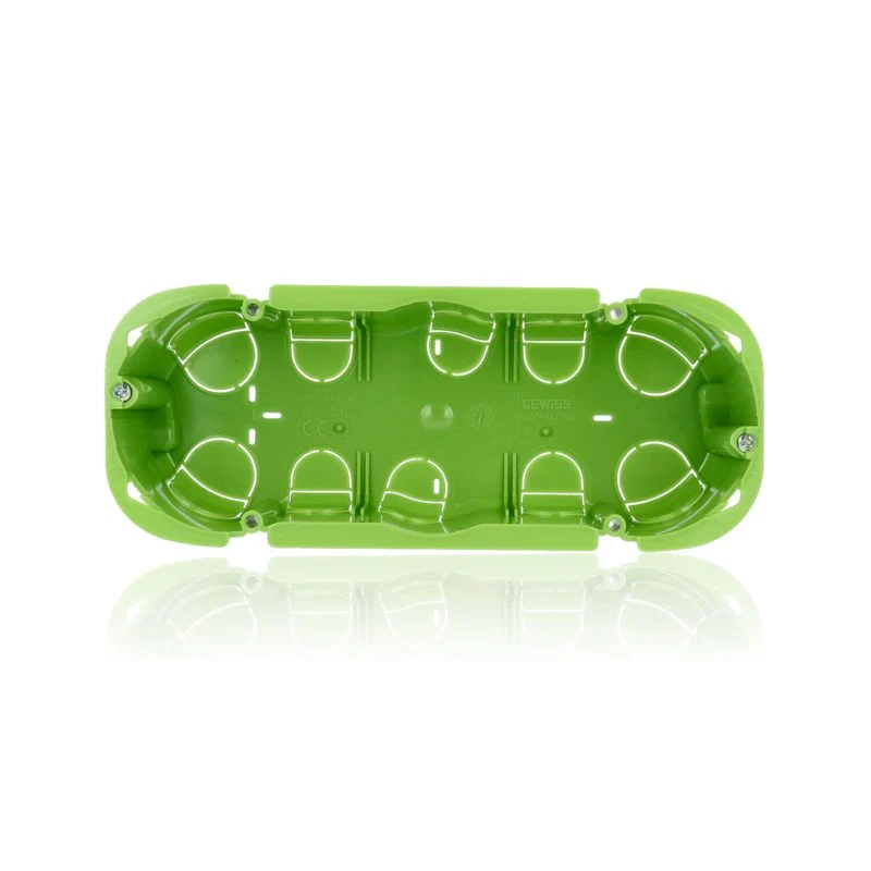 GEWISS GW24406PM - Scatola rettangolare - con inserti di fissaggio - 6 moduli - per pareti leggere - 182x73x50