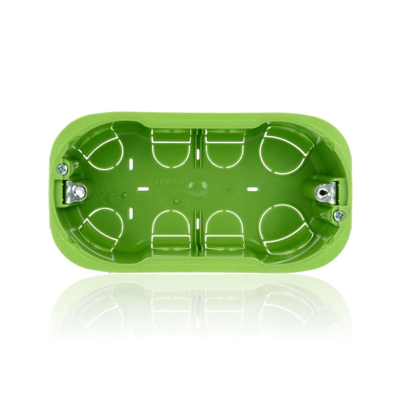 GEWISS GW24404PM - Scatola rettangolare - con inserti di fissaggio - 4 moduli - per pareti leggere - 133x73x50