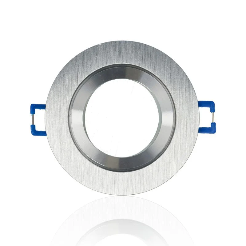 Porta faretto rotondo da incasso diam.84mm, Alluminio Spazzolato (senza portalampada)