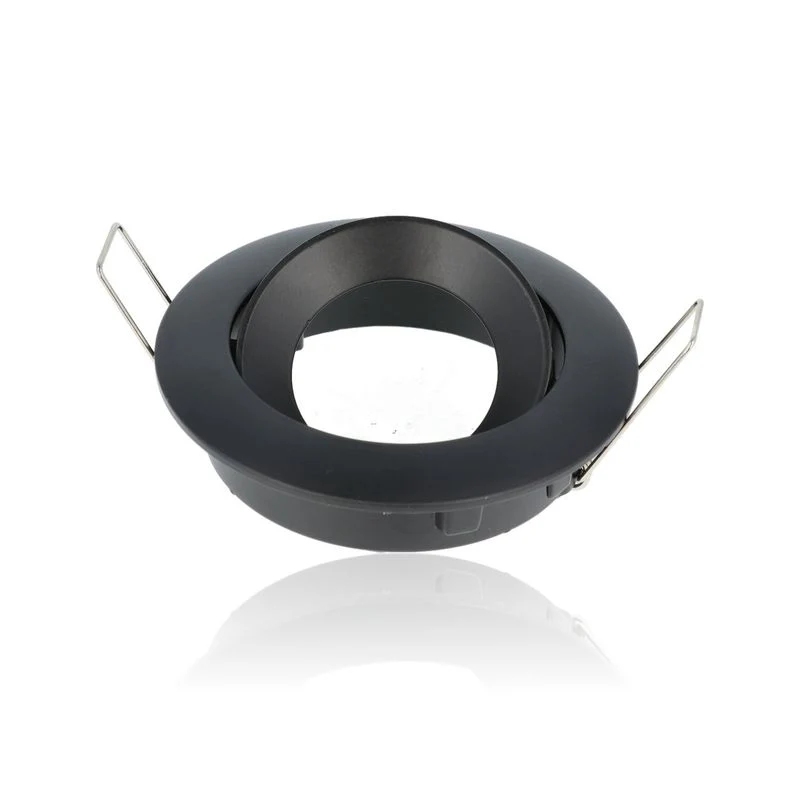 Porta faretto rotondo da incasso orientabile diam.84mm, GU10, Nero (Gamma Lusso)
